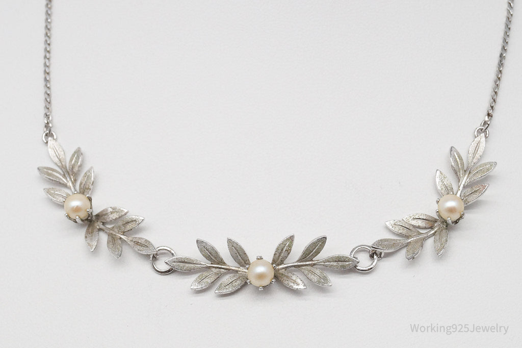 Vintage 1940s Designer Van Dell Pearl Sterling Silver Necklace | Jewelry > Necklaces | Wiccan Center