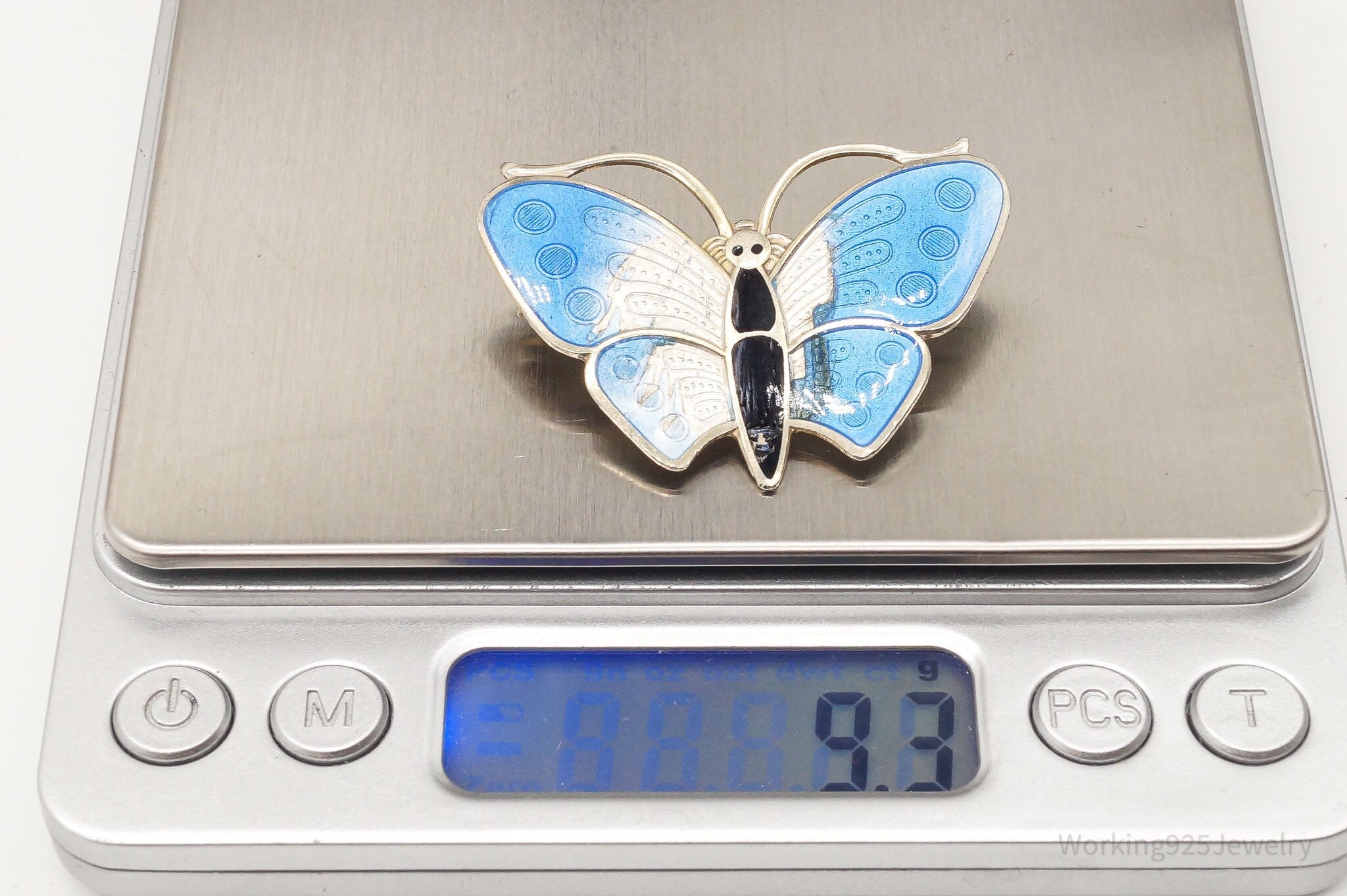Vintage Norway Norse Butterfly Enamel Gold Wash Sterling Silver Pin Brooch | Jewelry > Brooches, Pins & Clips | Wiccan Center
