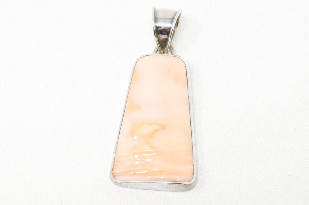Vintage Peach Gemstone Sterling Silver Necklace Pendant | Jewelry > Necklaces > Pendants | Wiccan Center