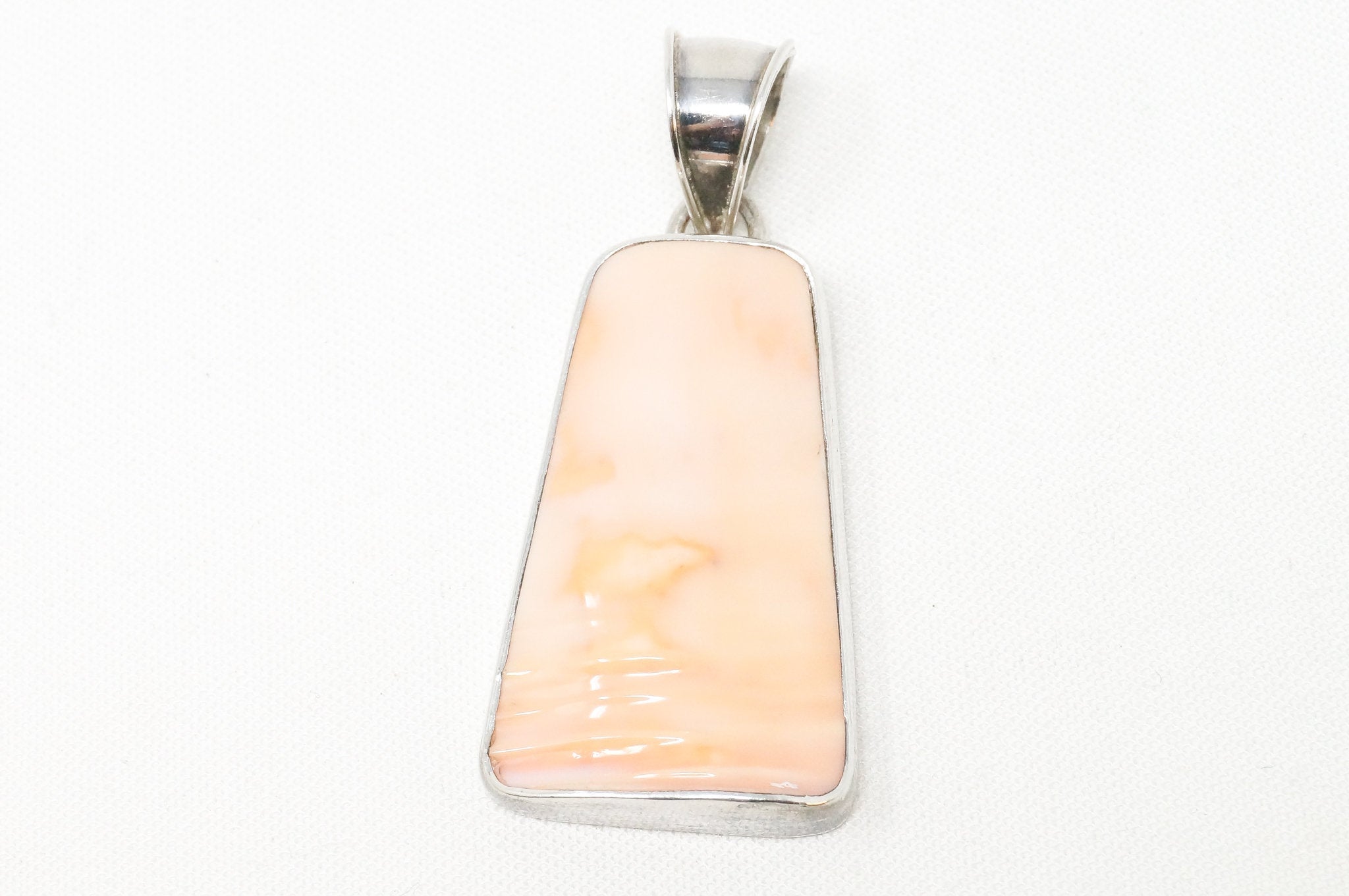 Vintage Peach Gemstone Sterling Silver Necklace Pendant | Jewelry > Necklaces > Pendants | Wiccan Center