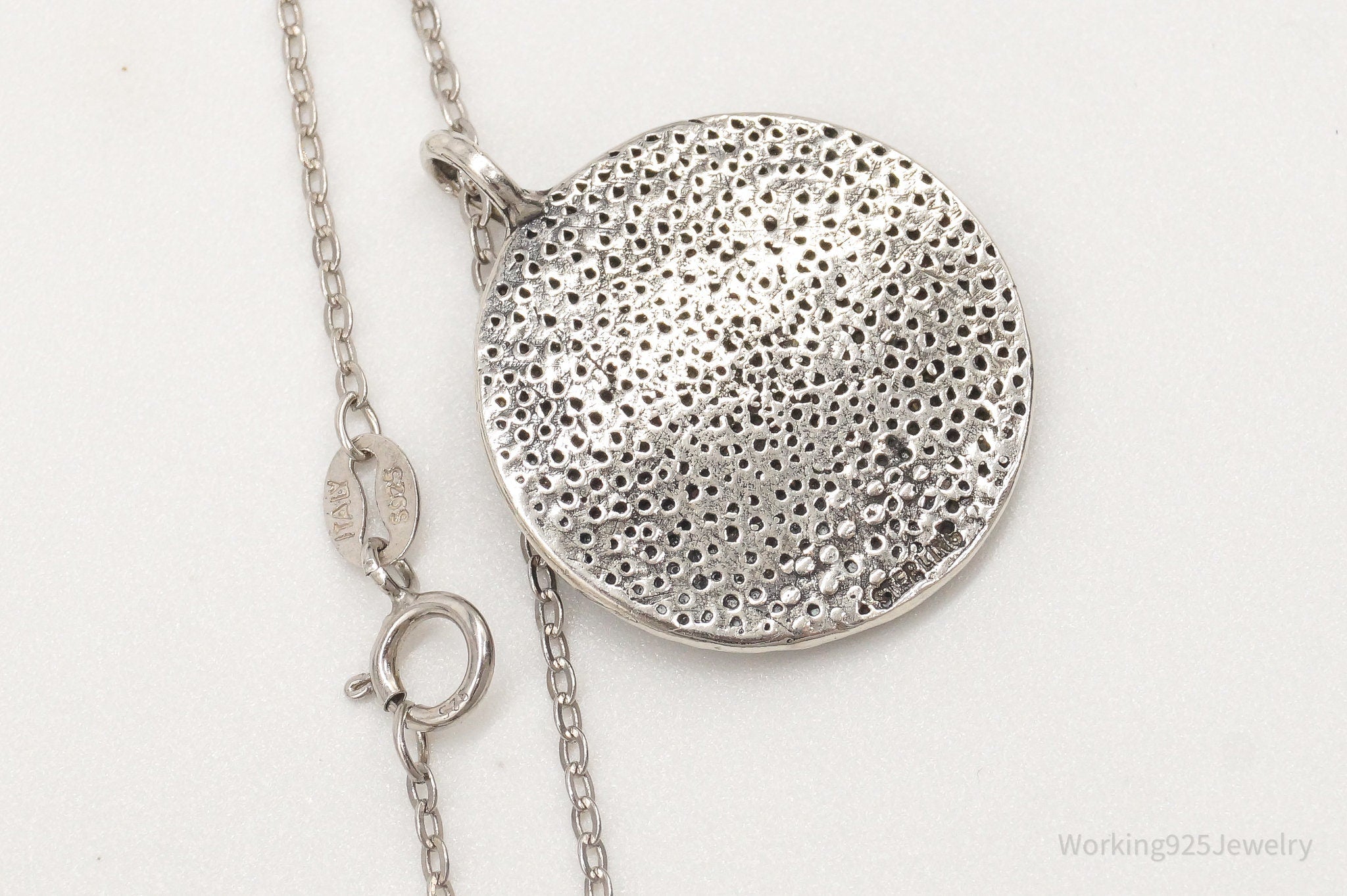 Vintage Om Symbol Sterling Silver Necklace | Jewelry > Necklaces > Pendants | Wiccan Center