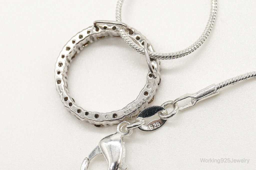 Designer JWBR White & Champagne Diamond Sterling Silver Necklace | Jewelry > Necklaces > Pendants | Wiccan Center