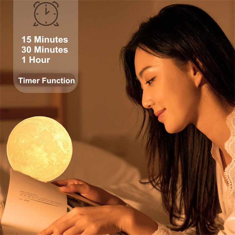 Creative 3D Magnetic Floating Levitating Moon Lamp Touch Control 3 Color Moon Light Lunar Night Light For Home Office Room Decor | 0 | Wiccan Center