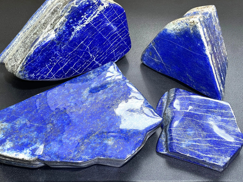 Large Blue Lapis Lazuli Freeform Polished Slab Boulders Carvings Wholesale | Home & Living > Home Decor > Home Accents > Rocks & Geodes | Wiccan Center