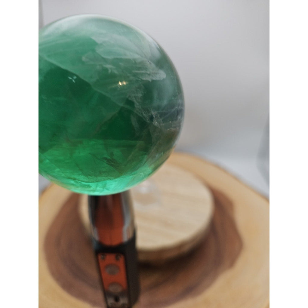 1.59lb Natural Rainbow Fluorite Quartz Crystal Sphere Ball Polished | Crystal Spheres & Eggs | Wiccan Center
