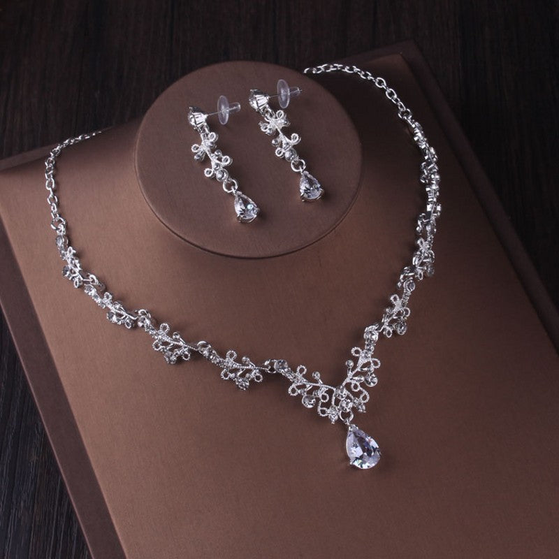 Silver Crystal Drop Bridal Jewelry Set | 0 | Wiccan Center