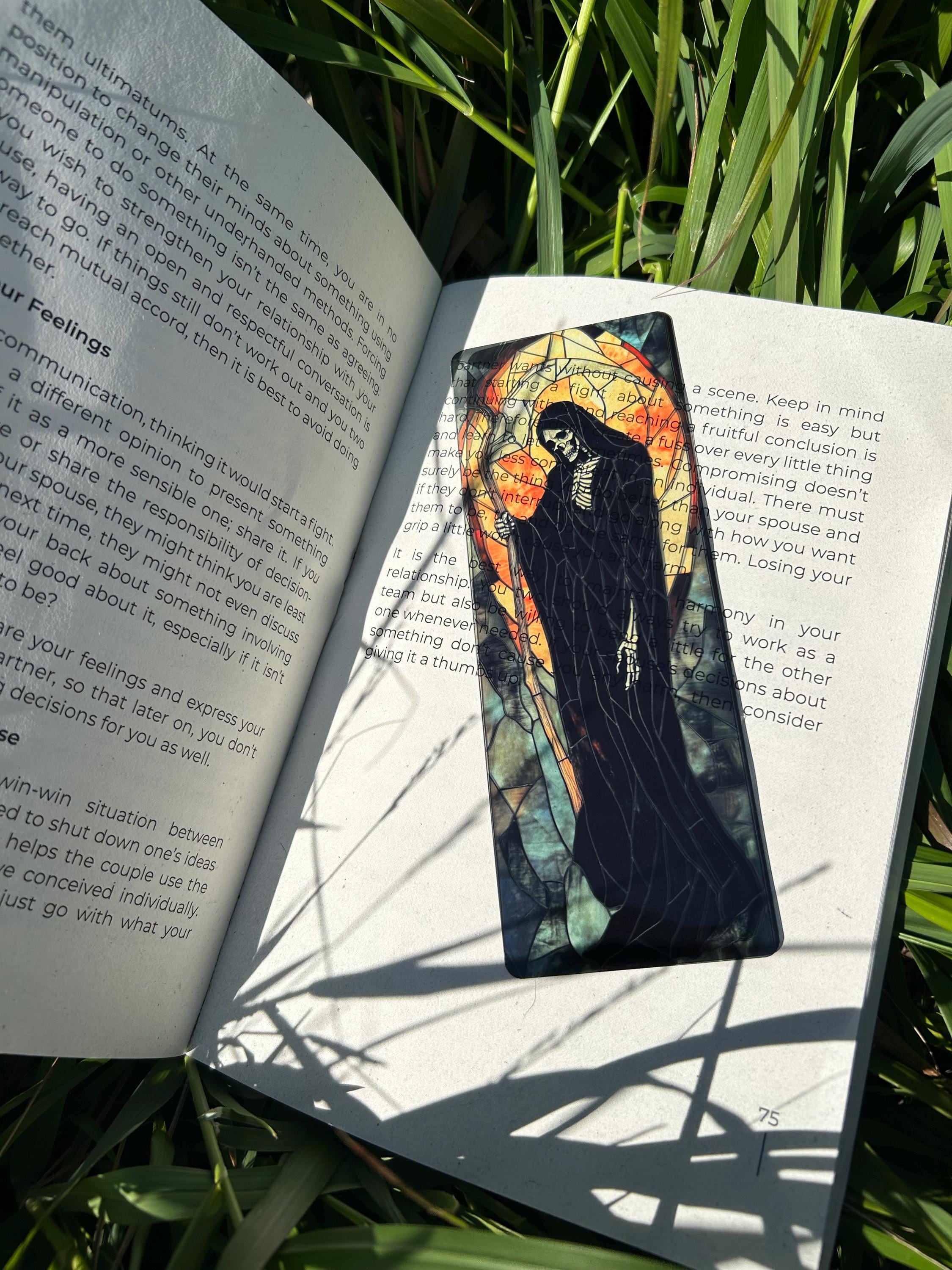 Grim Reaper Bookmark - Handcrafted Gothic Bookmark, Dark Fantasy Gift, Unique Skull & Reaper Design, Perfect for Horror Lover | | Wiccan Center