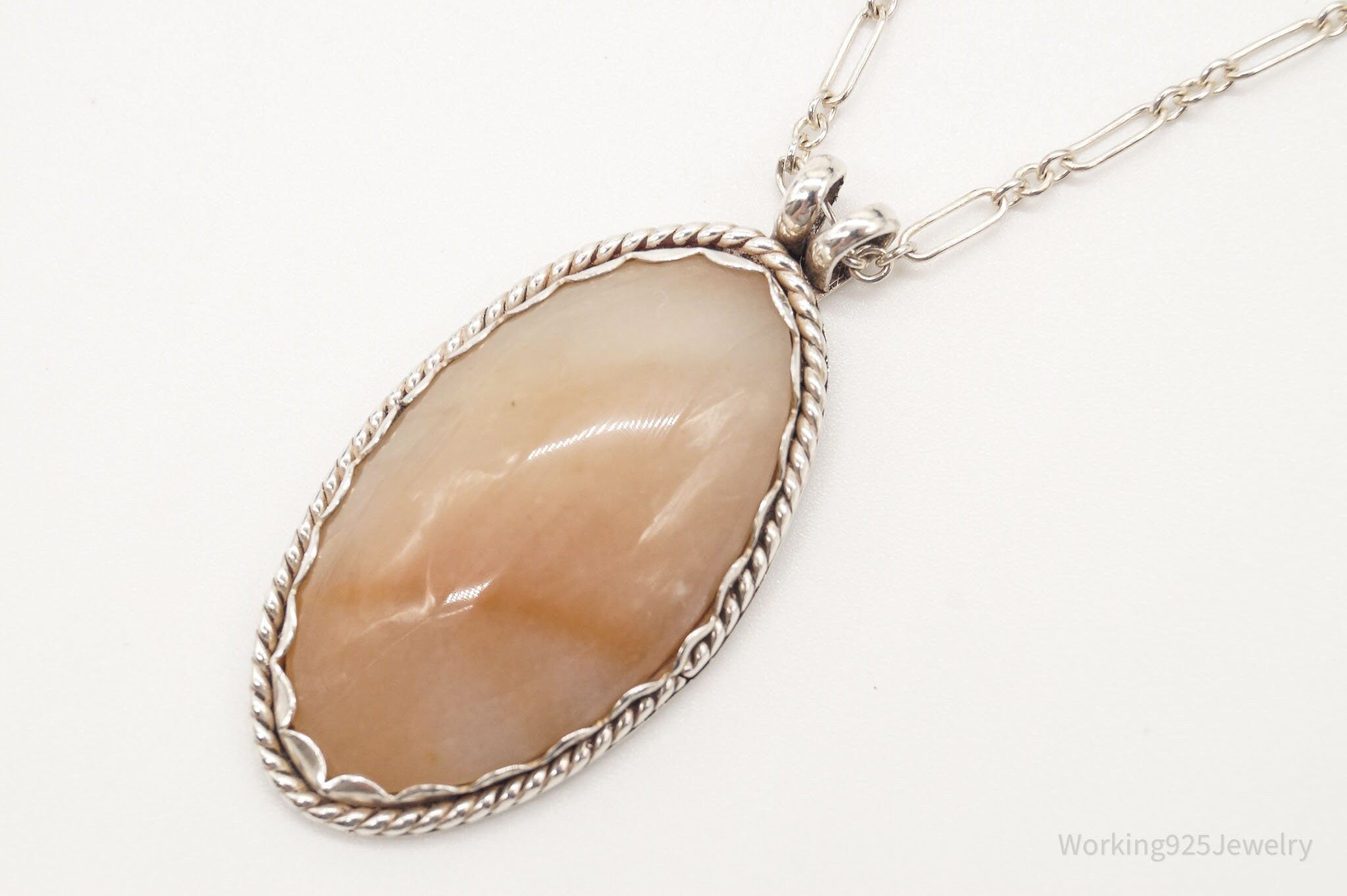 Antique Large Agate Sterling Silver Necklace | Jewelry > Necklaces > Pendants | Wiccan Center