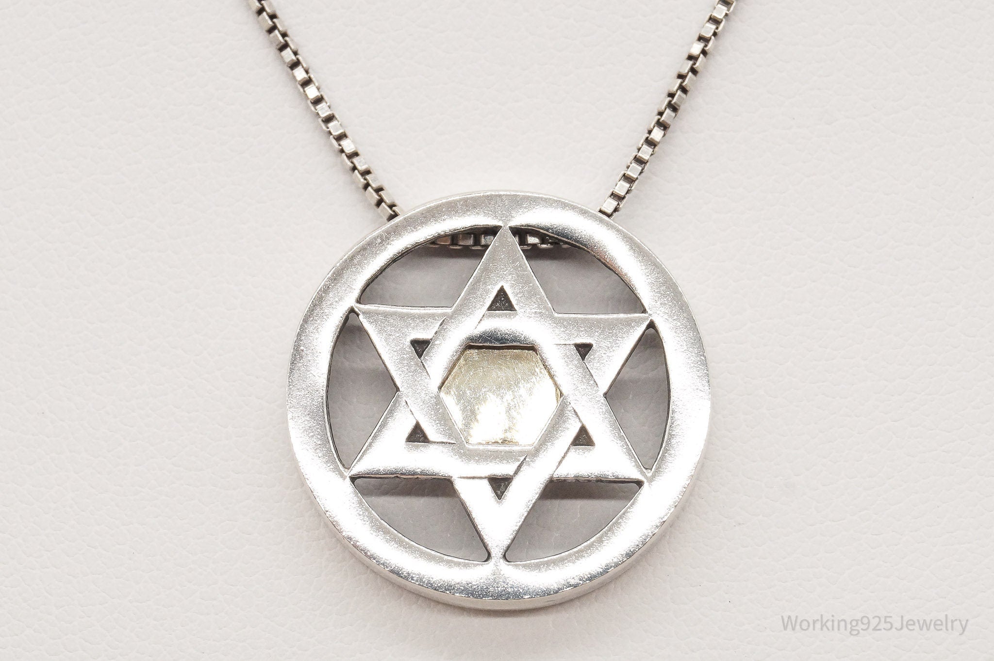 Vintage Star Of David Brass Copper Sterling Silver Necklace | Jewelry > Necklaces > Pendants | Wiccan Center
