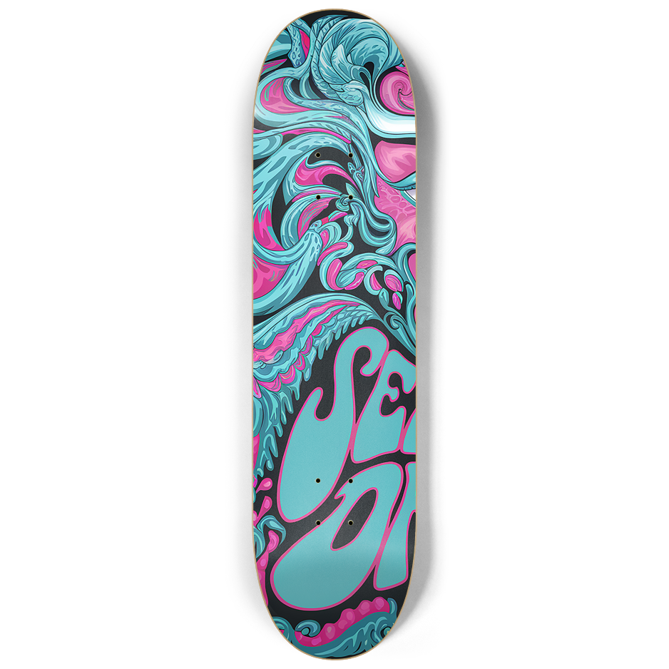 Sea Dragon Lion's Gate Skateboard Set – 3-Piece Fantasy Art Series | Skateboard | Wiccan Center