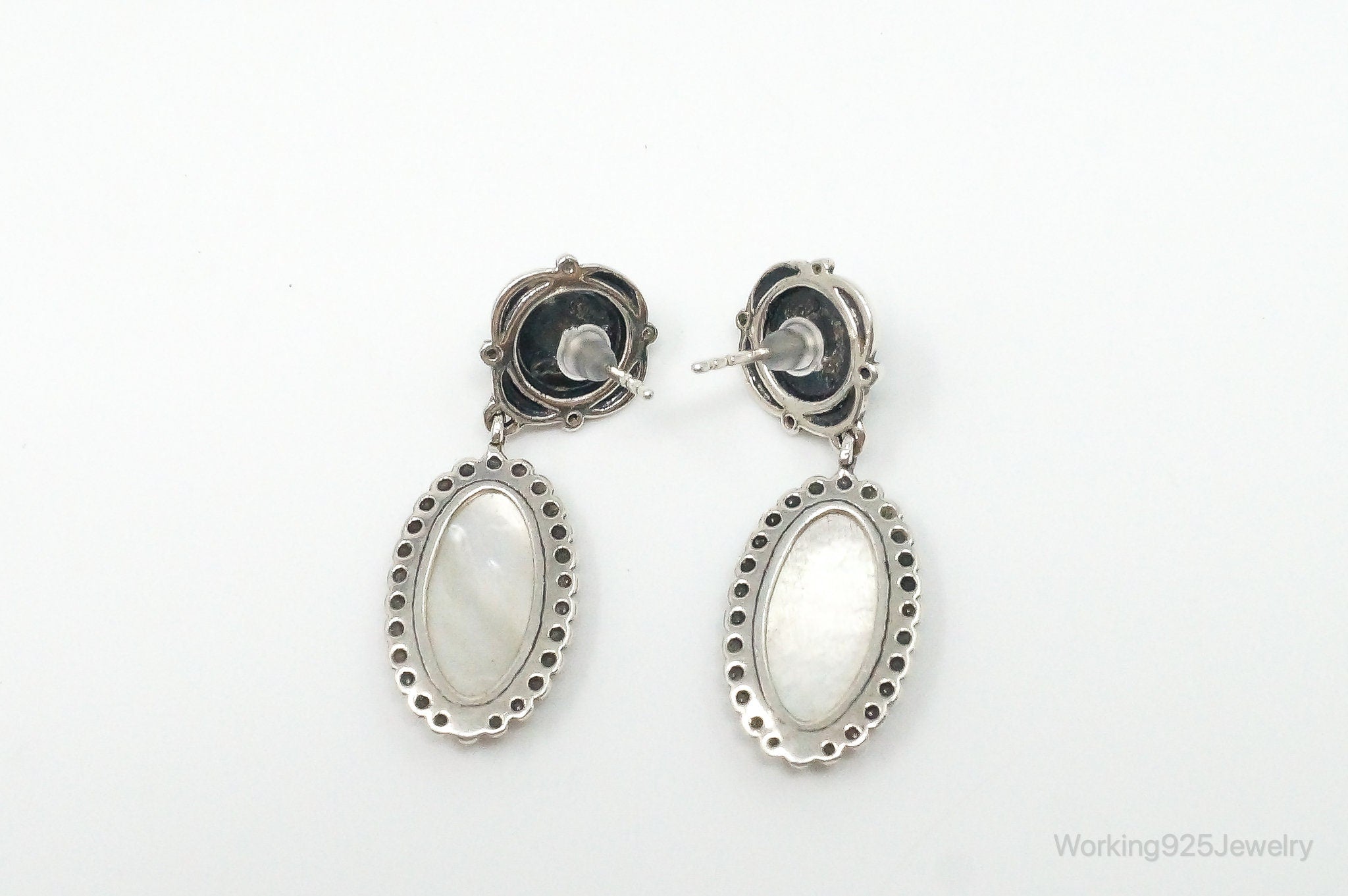 Native Carolyn Pollack Relios Grey Moonstone Mother Of Pearl S. Silver Earrings | Jewelry > Earrings | Wiccan Center