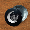 Moon flower engraved 4oz metal herb stash/storage container | Apothecary Herbs | Wiccan Center