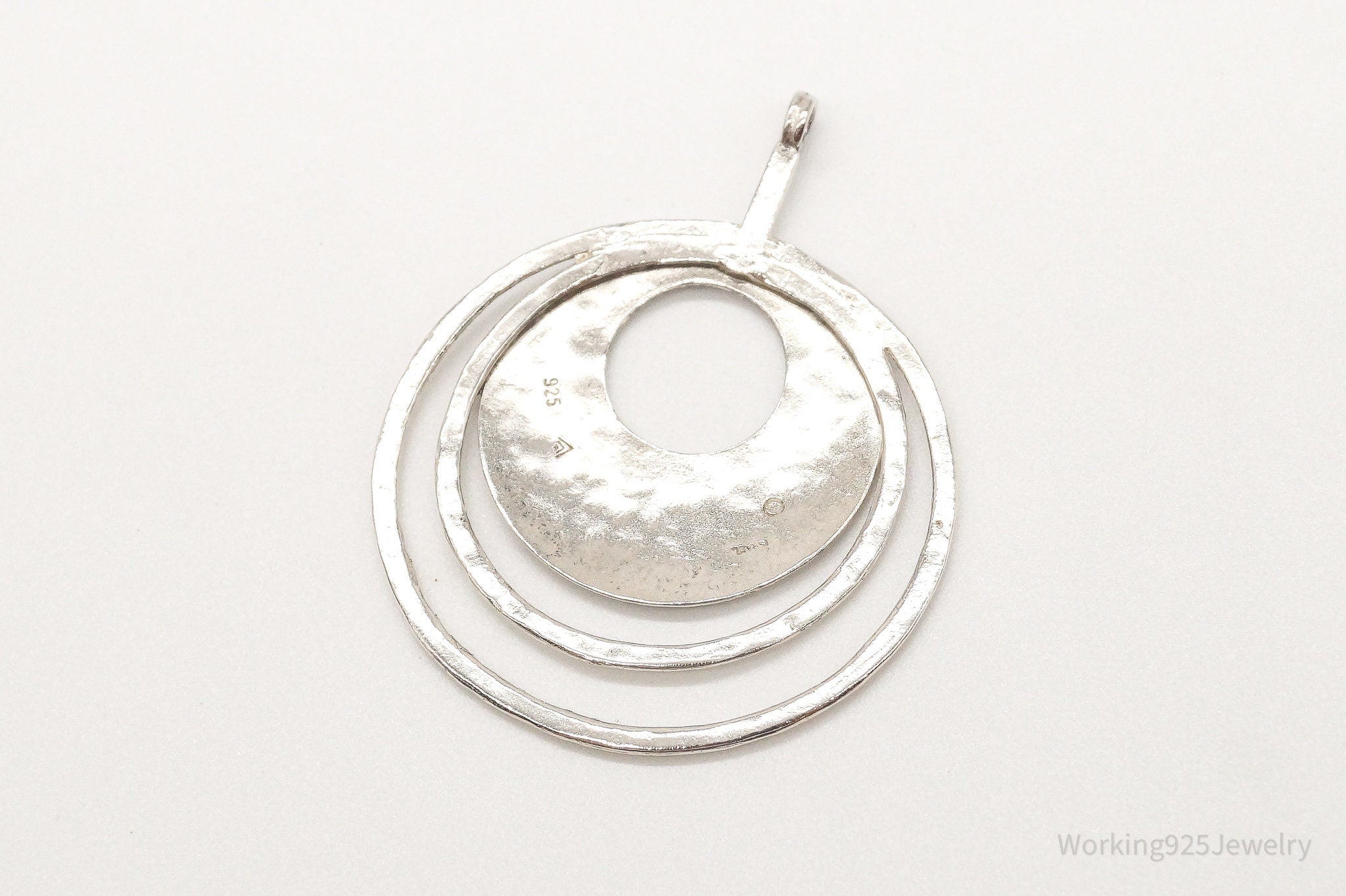Retired Silpada Hammered Rings Sterling Silver Pendant | Jewelry > Necklaces > Pendants | Wiccan Center