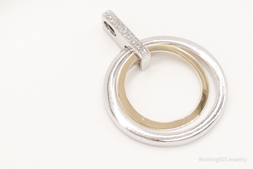 Vintage Designer Alwand Vahan 14K Gold Cubic Zirconia Sterling Silver Pendant | Jewelry > Necklaces > Pendants | Wiccan Center