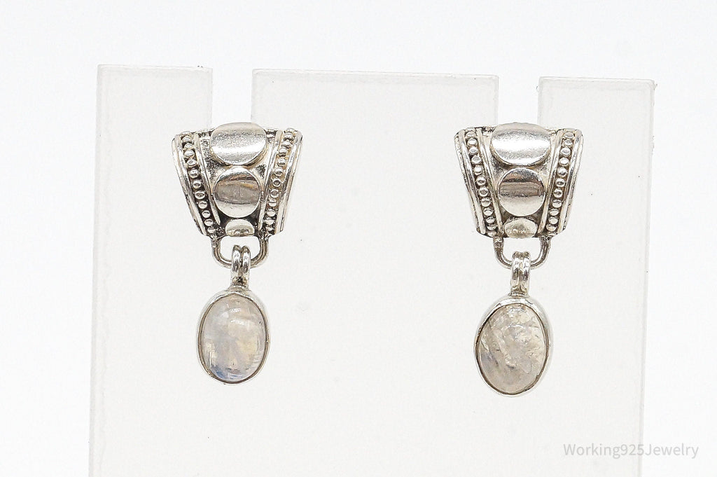 Vintage Moonstone Bali Style Sterling Silver Earrings | Jewelry > Earrings | Wiccan Center