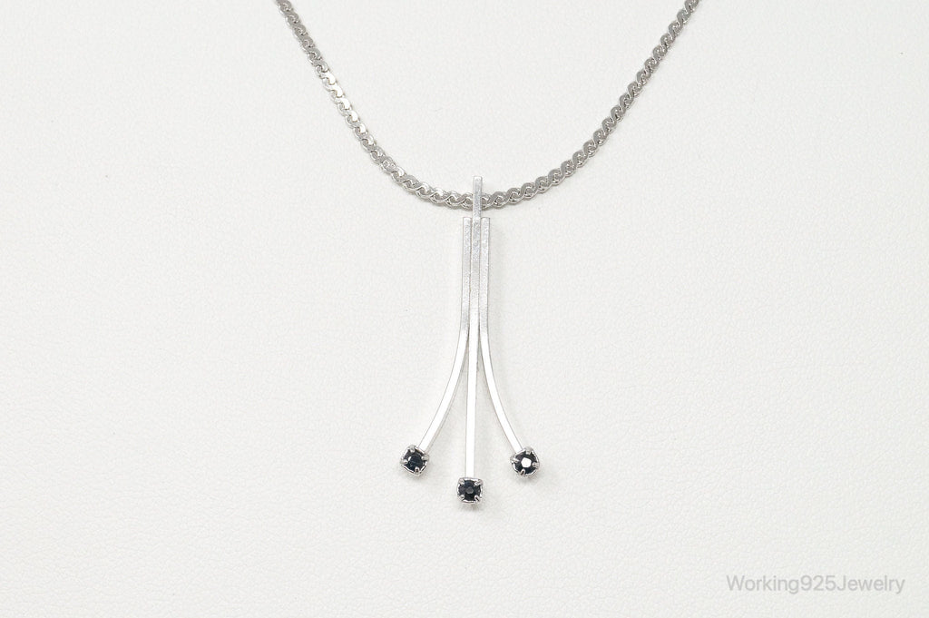 Vintage Designer Avon Sapphire Sterling Silver Necklace | Jewelry > Necklaces > Pendants | Wiccan Center