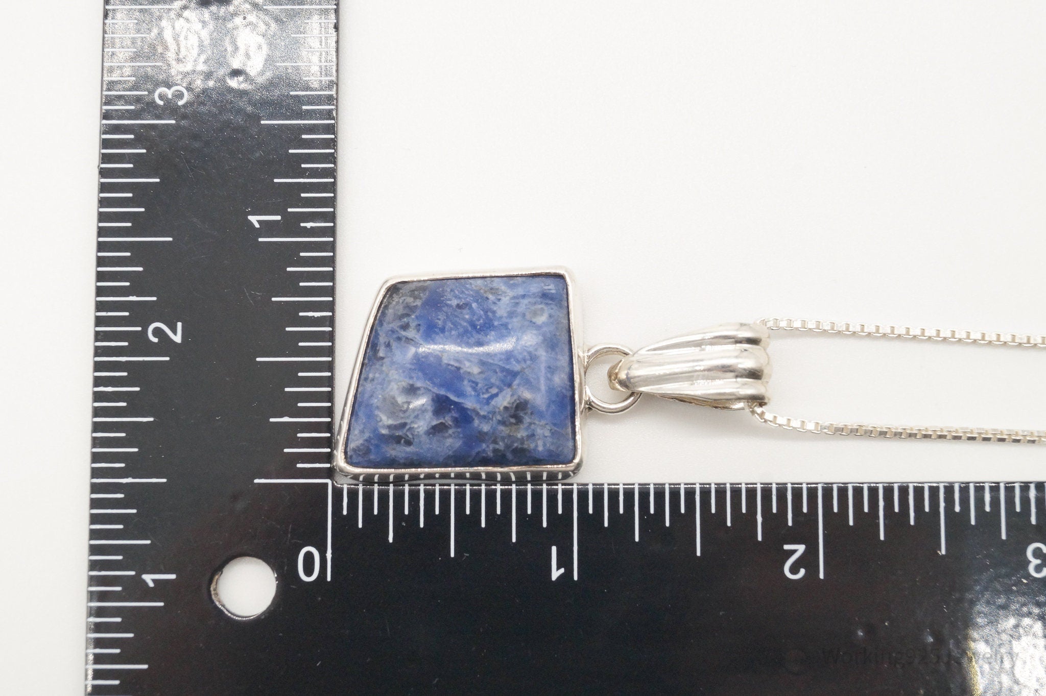 Vintage Large Sodalite Sterling Silver Necklace | Jewelry > Necklaces > Pendants | Wiccan Center