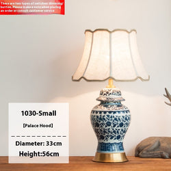 The Imperial Bloom: Blue & White Porcelain Table Lamp | Lamps | Wiccan Center