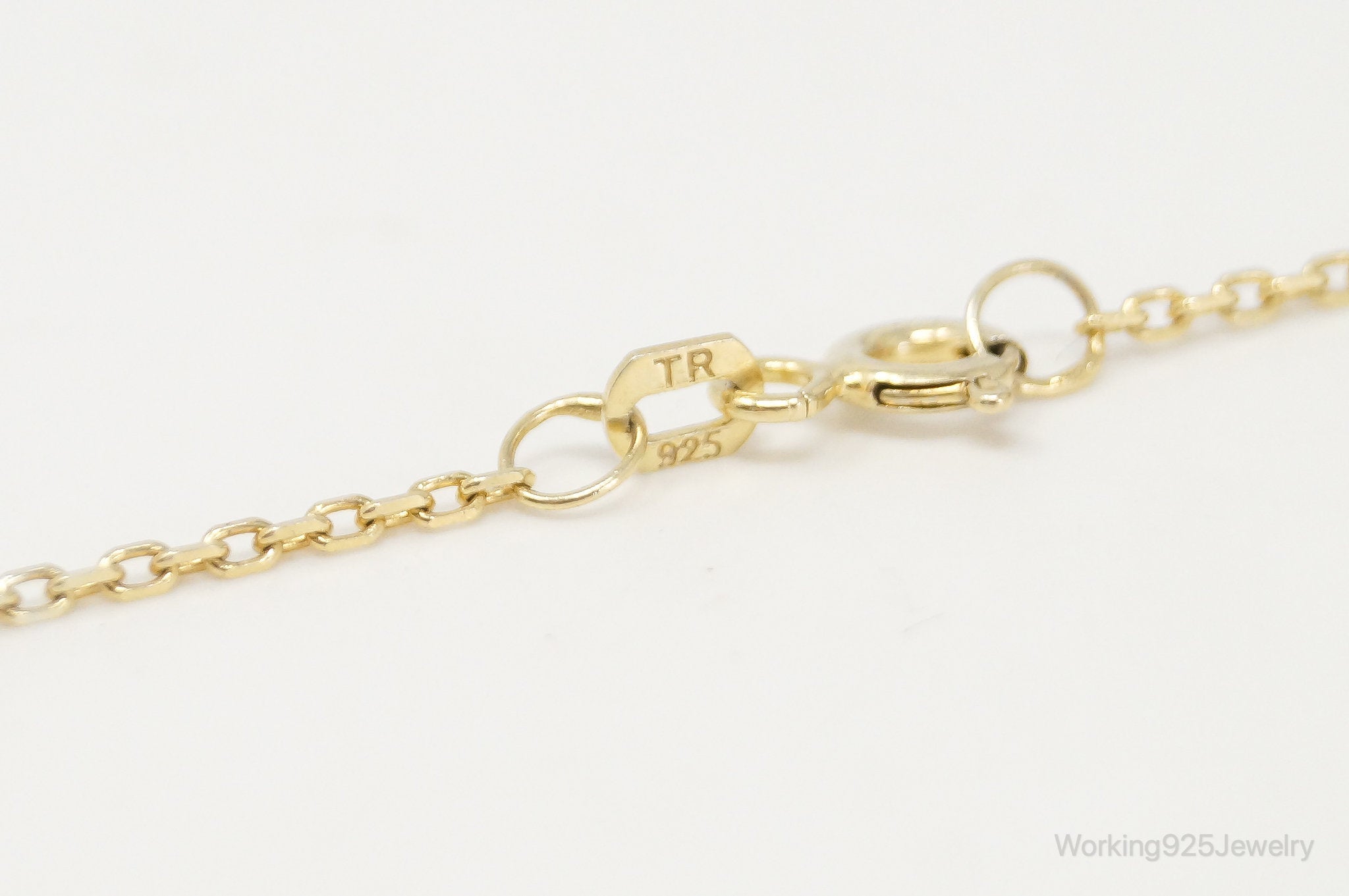 Vintage Gold Vermeil Cubic Zirconia Sterling Silver Necklace | Jewelry > Necklaces > Pendants | Wiccan Center