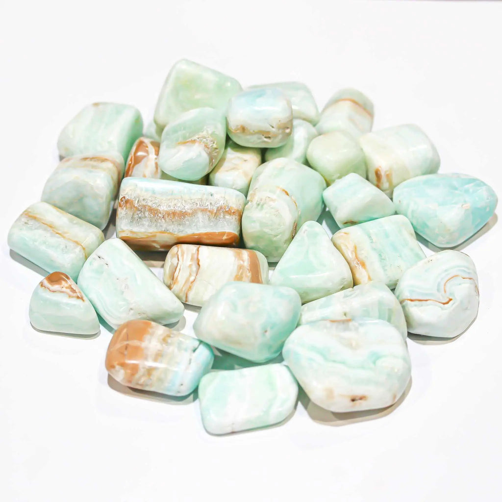 Caribbean Calcite Tumbled Pocket Stone | Tumbled Stones | Wiccan Center