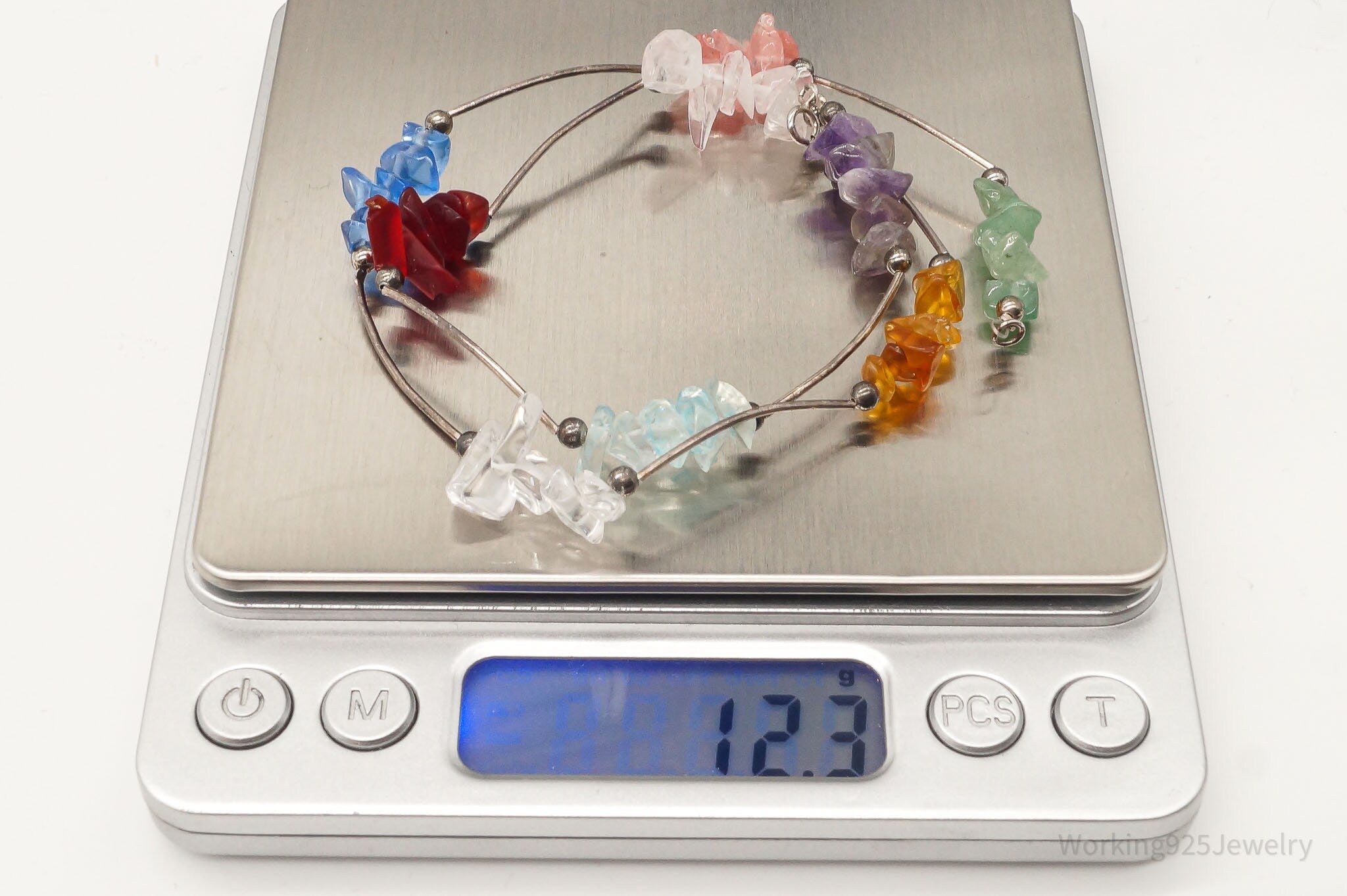 Vintage Multi Gemstone Sterling Silver Necklace | Jewelry > Necklaces > Pendants | Wiccan Center