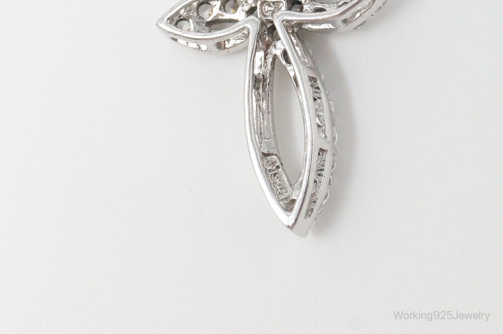 Vintage Cubic Zirconia Cross Sterling Silver Necklace Pendant | Jewelry > Necklaces > Pendants | Wiccan Center