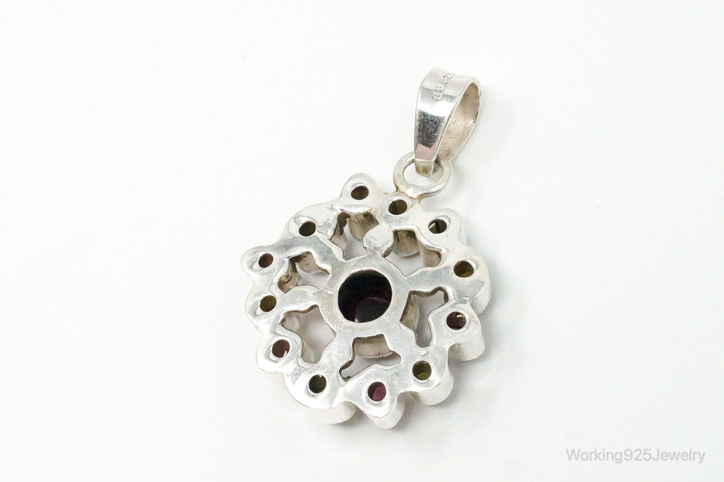 Large Designer SJ Multi Gem Sterling Silver Necklace Pendant | Jewelry > Necklaces > Pendants | Wiccan Center