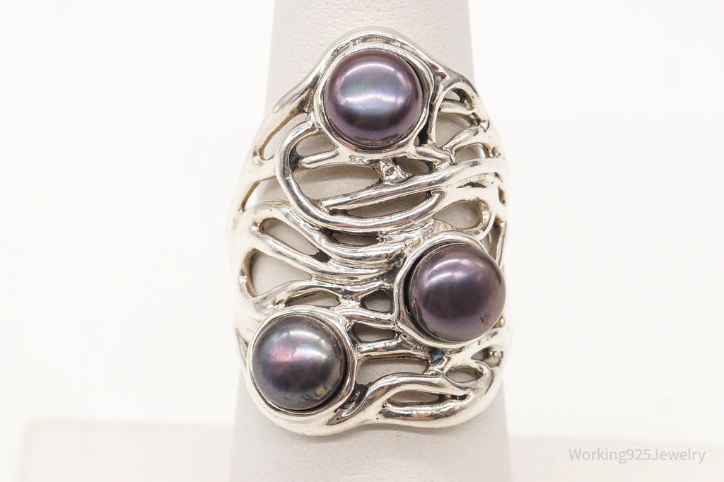 Vintage Designer Heng Ngai Pearl Sterling Silver Ring - Size 6 | Jewelry > Rings | Wiccan Center
