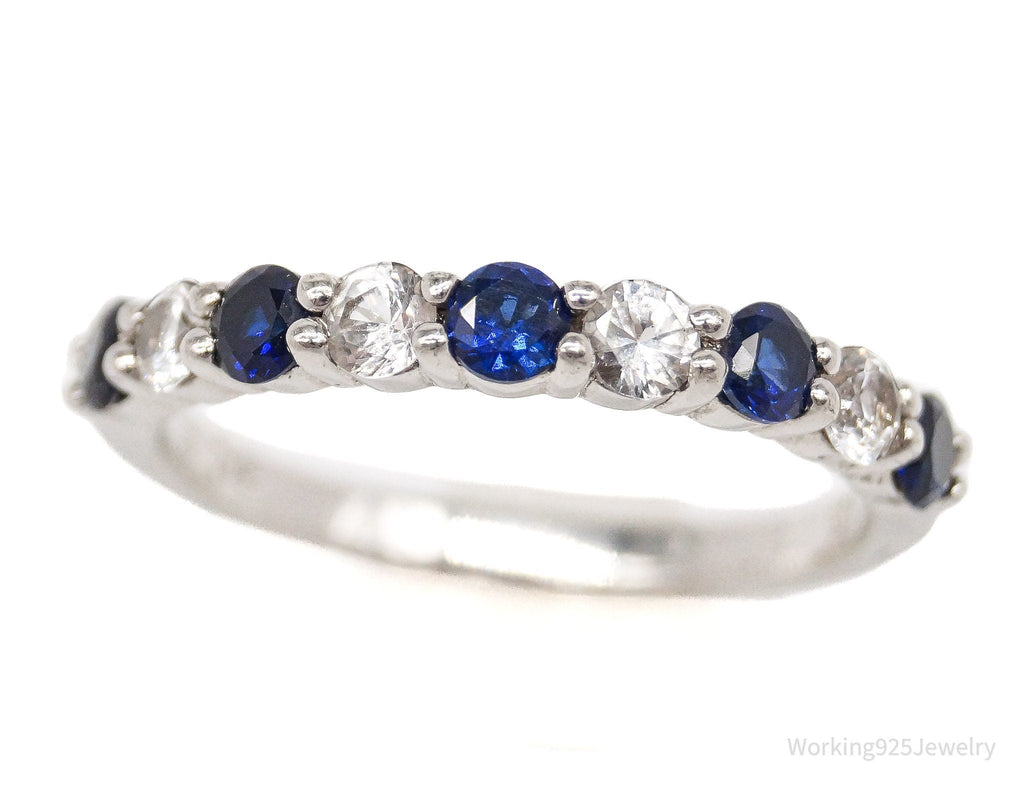 Vintage SAI Lab Sapphire Cubic Zirconia Sterling Silver Ring - Size 6.75 | Jewelry > Rings | Wiccan Center