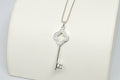 STUNNING Vintage Cz Accented Royal Key Sterling Silver Necklace 16" - | Jewelry > Necklaces > Pendants | Wiccan Center