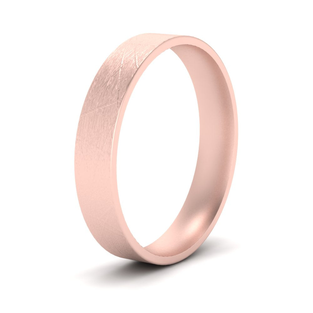 Ice Textured Mens 5mm Comfort Fit Wedding Band