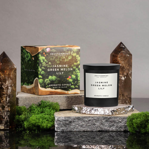 8oz Jasmine | Green Melon | Lily Candle with Lid and Box (Inspired by The Wynn Hotel®) | Environment - Candle (Hotel Aromatics) | Wiccan Center