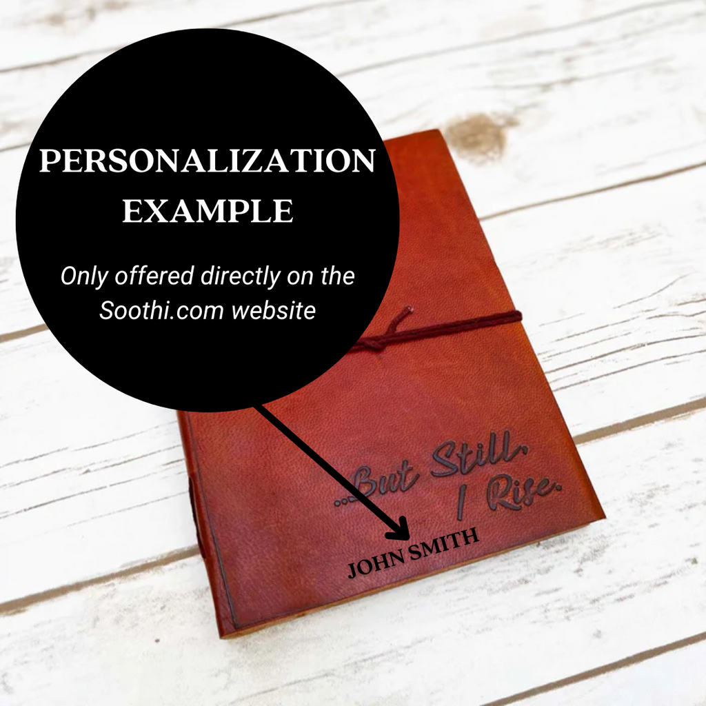 But Still I Rise Quote Leather Journal | Journal | Wiccan Center