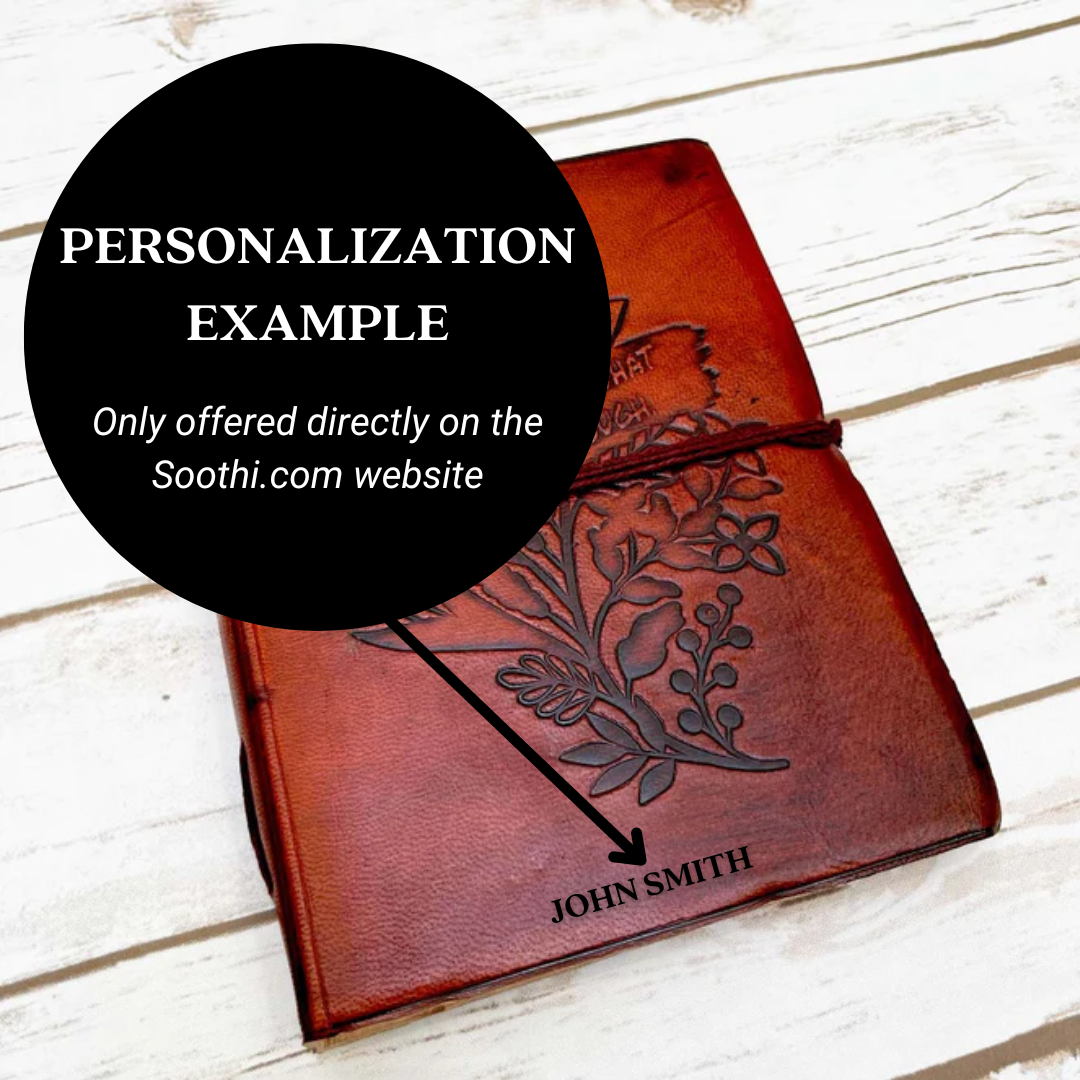 "Grow Through What You Go Through" Leather Journal - Your Healing Partner | Journal | Wiccan Center