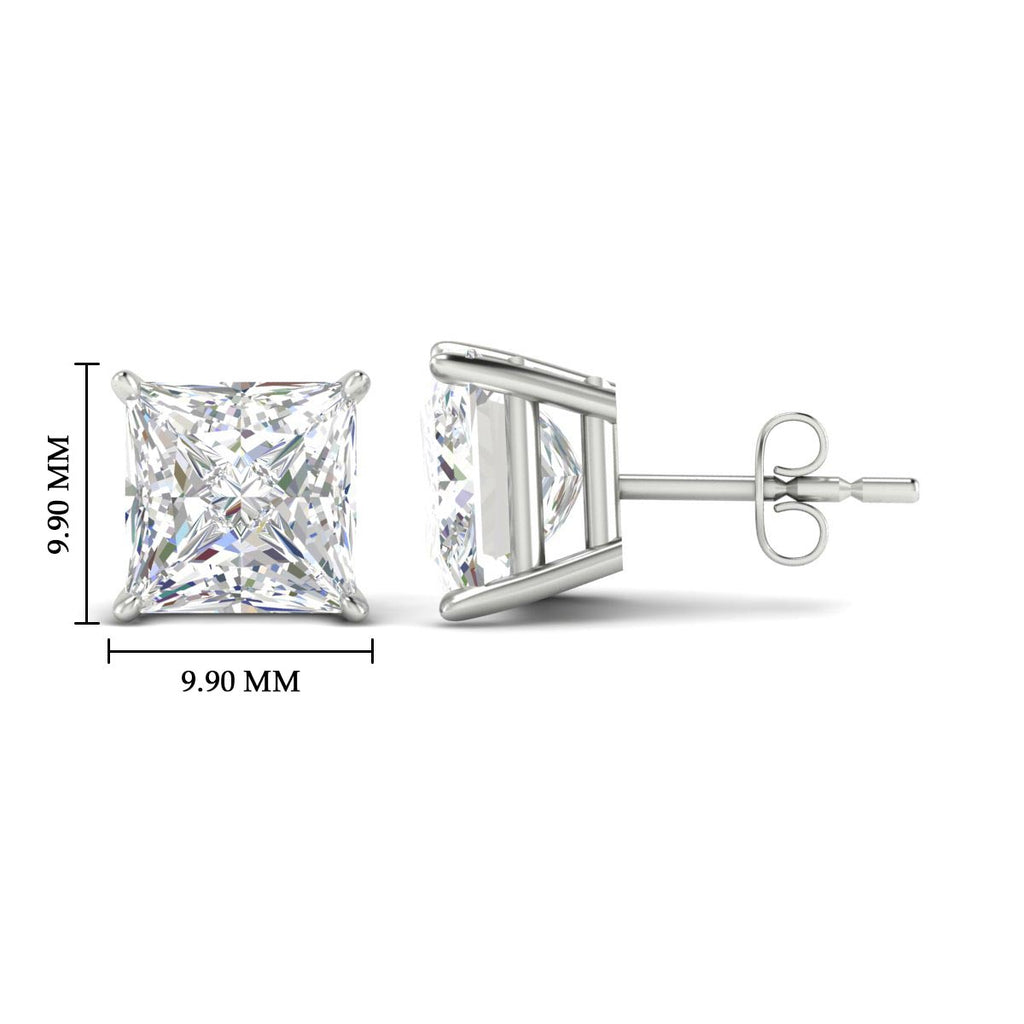 Princess Cut Diamond Solitaire Stud Earrings [IGI Certified]