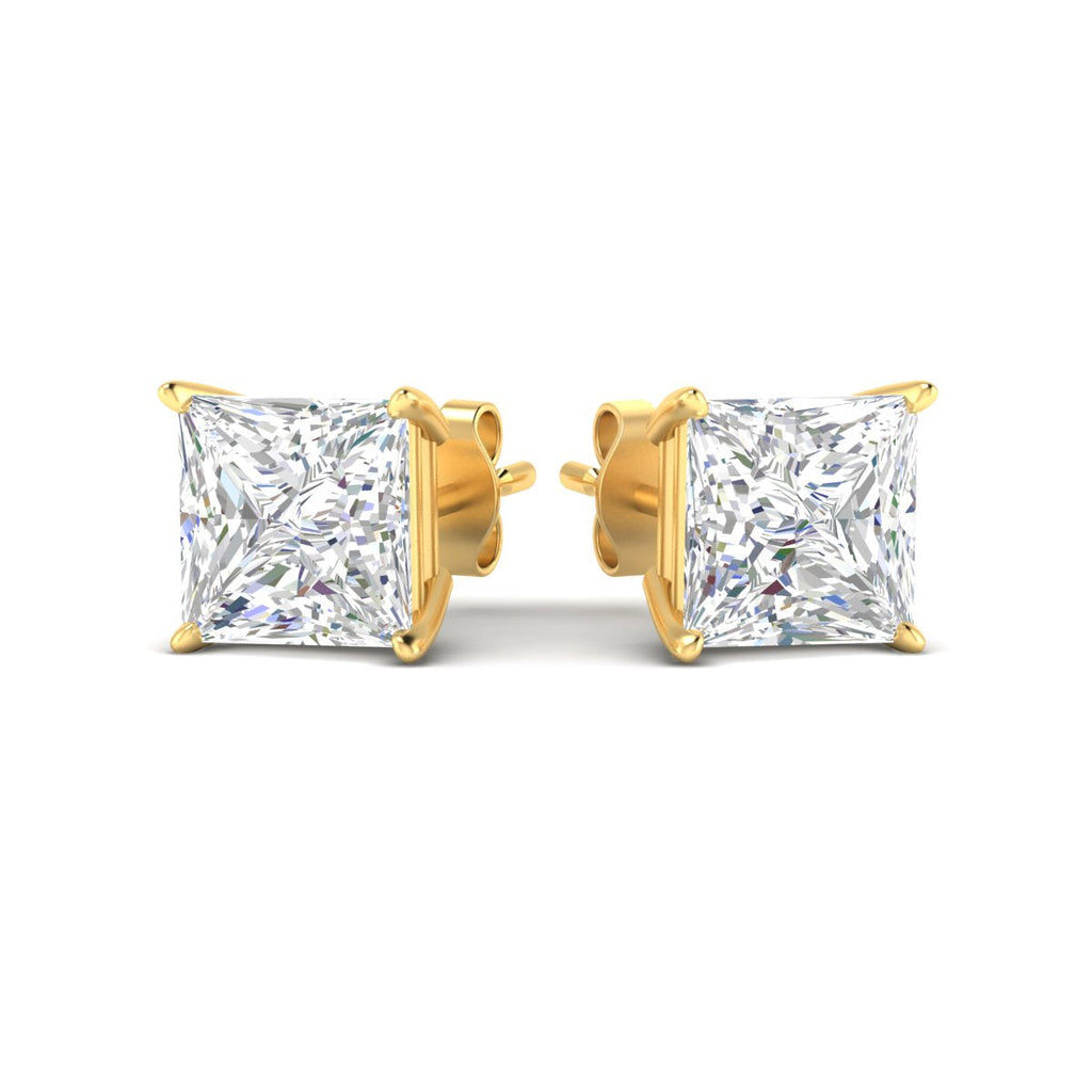 Princess Cut Diamond Solitaire Stud Earrings [IGI Certified]