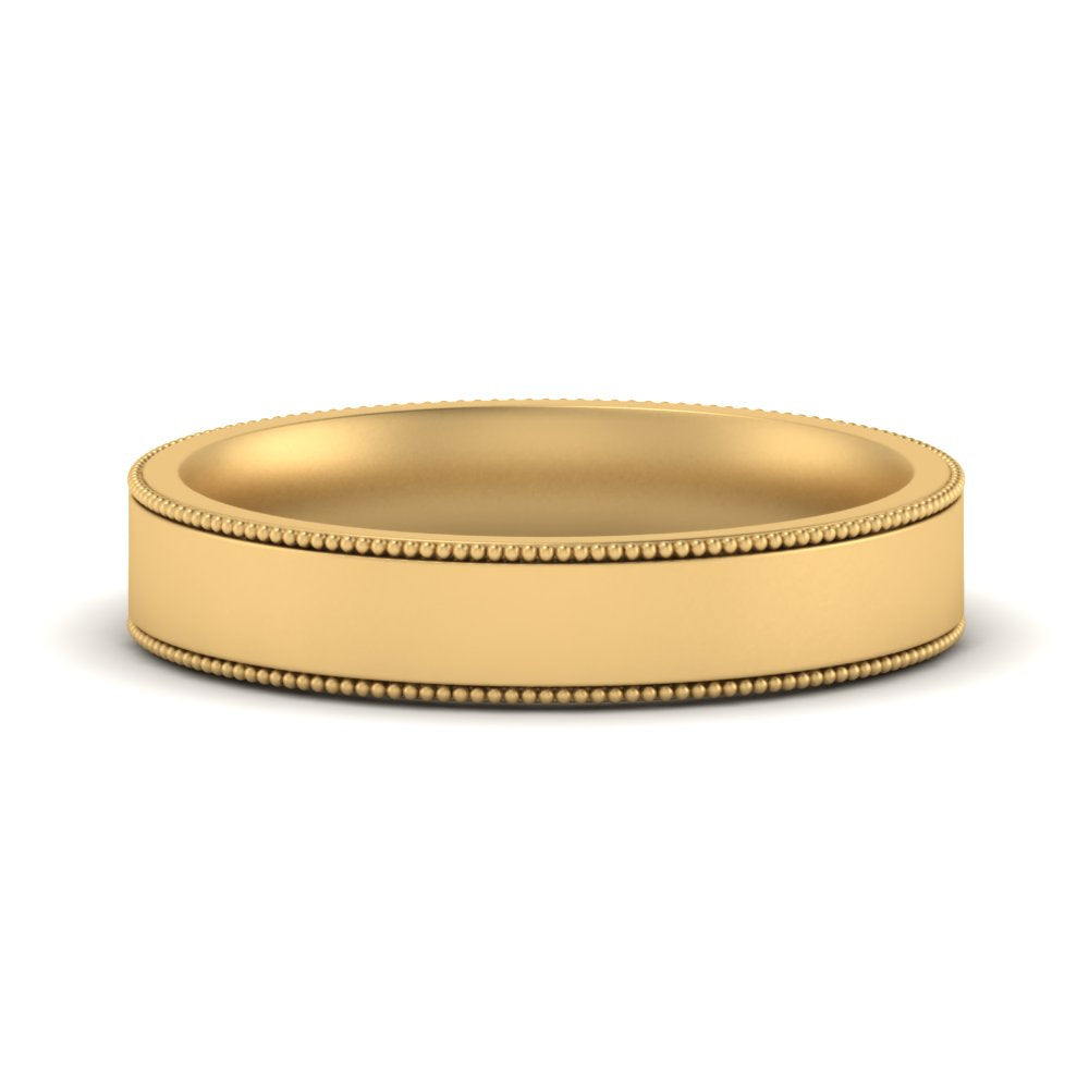 4 mm Stepped Edge Comfort Fit Flat Mens Band