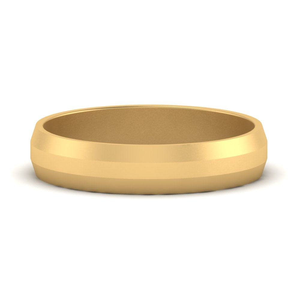 4 mm Wedding Band Beveled Edge Matte