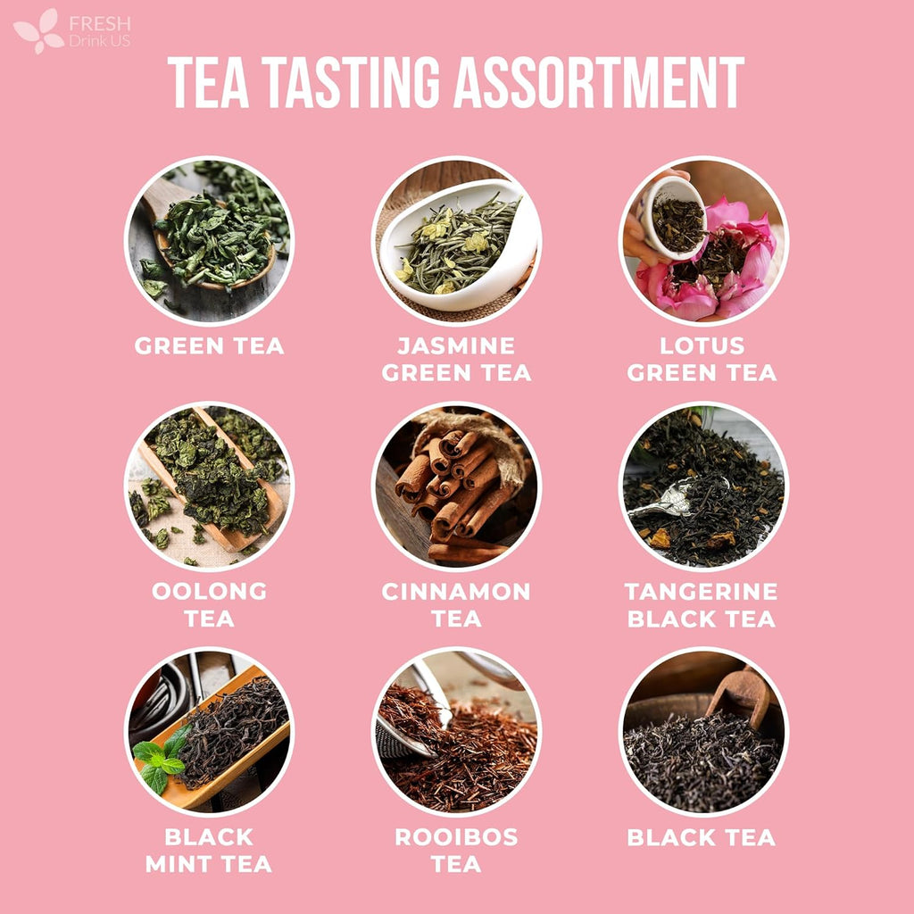 Premium 90 Tea Bags Sampler Assortment, 9 Different Flavors | | Wiccan Center