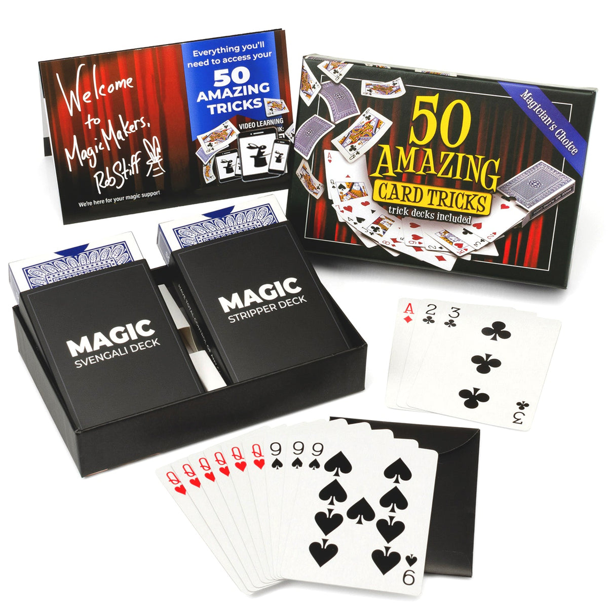 50 Amazing Card Tricks Kit Deluxe Edition | Magic Kit | Wiccan Center
