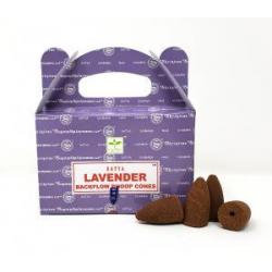Lavender - Satya Backflow Cone (24 PACK) | Incense | Wiccan Center