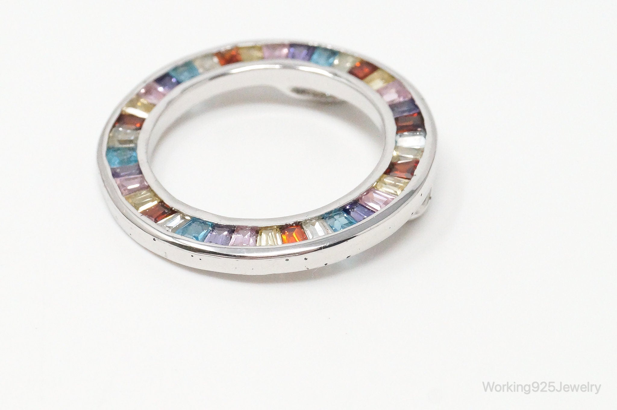 Vintage Multi Gem Sterling Silver Necklace Pendant | Jewelry > Necklaces > Pendants | Wiccan Center