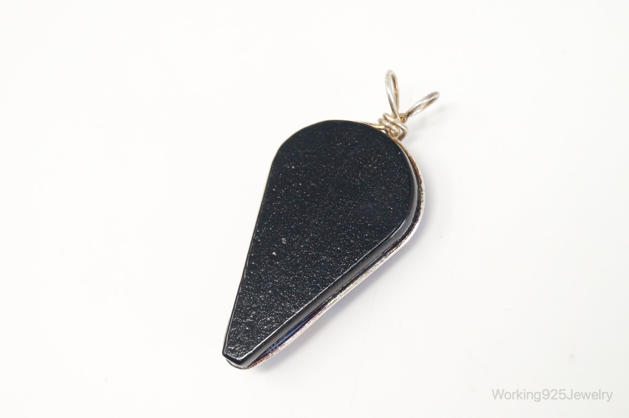 Vintage Large Dichroic Glass Sterling Silver Necklace Pendant | Jewelry > Necklaces > Pendants | Wiccan Center