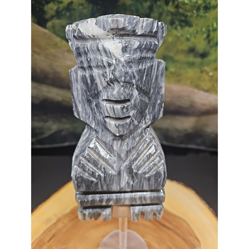 Carved Onyx Aztec Mayan Tiki Sculpture — 4 lbs, 7 inches, Mexican Onyx | CrystalCloud Company | Crystal Carvings & Skulls | Wiccan Center
