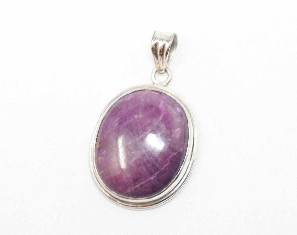 Vintage Large Purple Amethyst Sterling Silver Necklace Pendant | Jewelry > Necklaces > Pendants | Wiccan Center