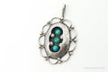 Vintage Native American Unsigned Turquoise Sterling Silver Pendant | Jewelry > Necklaces > Pendants | Wiccan Center