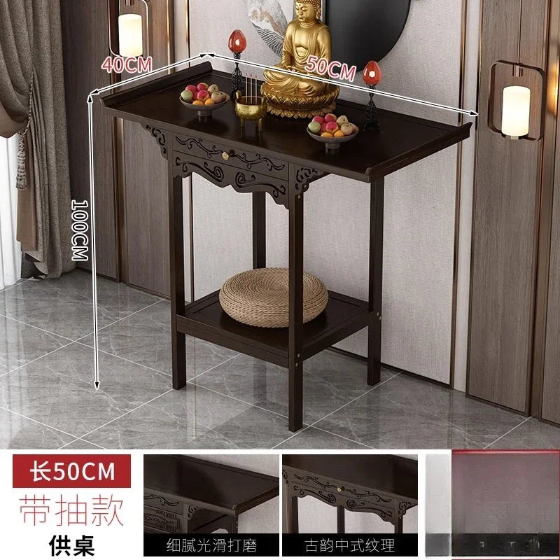 Standing Cabinet Altar – Buddha Table & Home Incense Offering Stand
