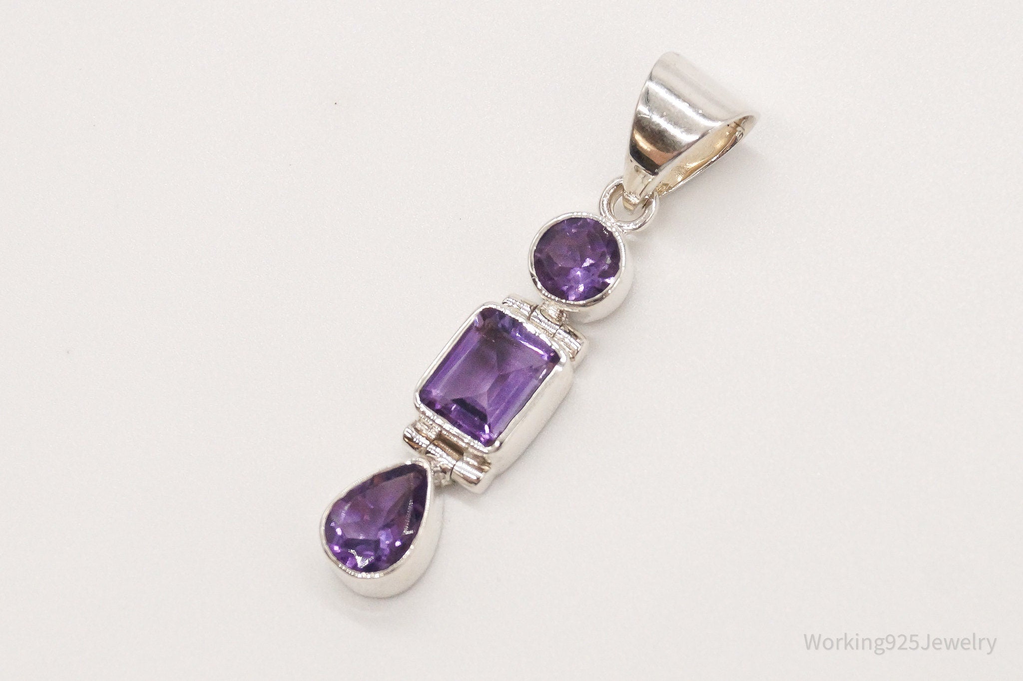 Vintage Designer Aryo Amethyst Sterling Silver Pendant | Jewelry > Necklaces > Pendants | Wiccan Center