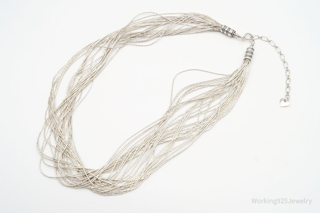 Vintage Native American Shop QT Sterling Silver Bead Necklace 20" | Jewelry > Necklaces > Pendants | Wiccan Center