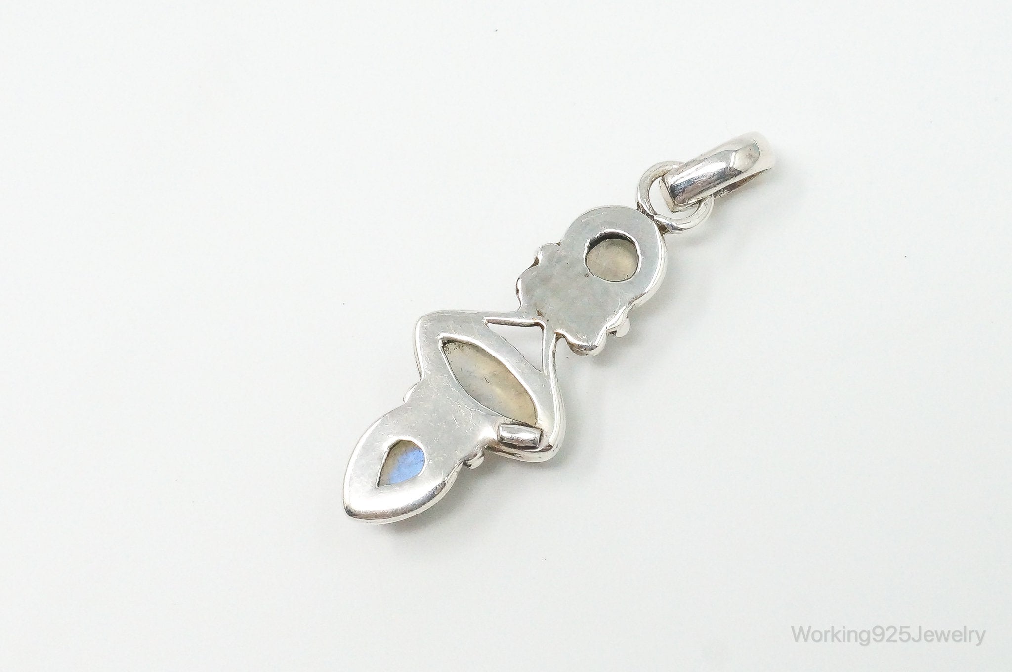 Large Vintage Moonstone Sterling Silver Necklace Pendant | Jewelry > Necklaces > Pendants | Wiccan Center